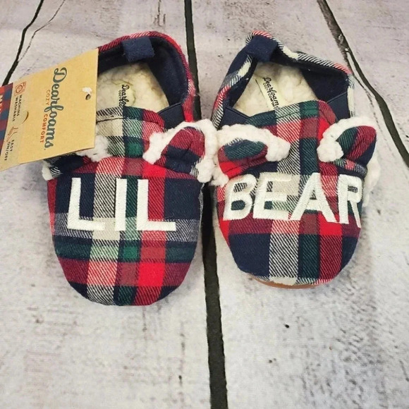 LIL BEAR 9/10 Dearfoams LiL Bear Memory Foam Slippers - Picture 5 of 10